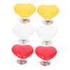 FRCOLOR 6pcs Heart Shaped Toilet Button Flush Tank Assist Nail-Safe Easy to Install for Bathroom view 1