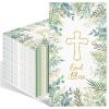 100PCS Greenery Religious Paper Napkins 3 Ply Blessed Cross Disposable Hand Towels for Bathroom Decorative Eucalyptus Guest Napkins for First Communion Holy Baptism Wedding Religious Party Supplies view 1