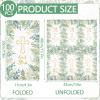 100PCS Greenery Religious Paper Napkins 3 Ply Blessed Cross Disposable Hand Towels for Bathroom Decorative Eucalyptus Guest Napkins for First Communion Holy Baptism Wedding Religious Party Supplies view 2