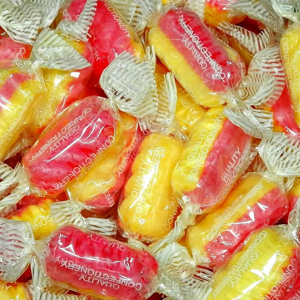 Pick & Mix Premium Wrapped Hard Boiled Candy Sweets - Individually Wrapped Boiled Sweets - Great For Parties (3kg, Rhubarb & Custard)
