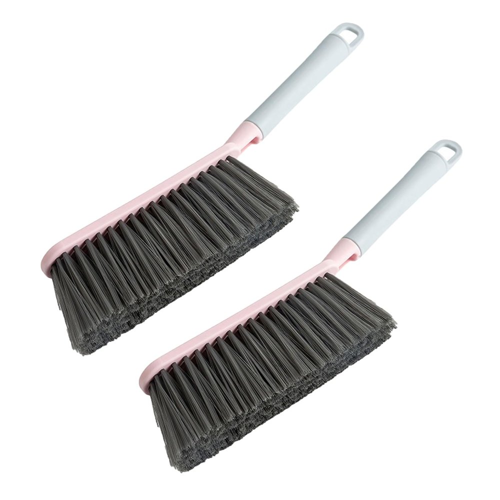 LUNCHS Bench Brush 2 Pcs Drafting Brush Extended Handle Hand Broom Suitable as a Gift for Neighbours(Pink)