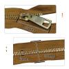 20/30/40/50/60/70/80cm 5# Colorful Open-End Auto Lock Metal Zipper DIY Handcraft for Clothing Pocket Garment Shoes(White,40cm) view 4
