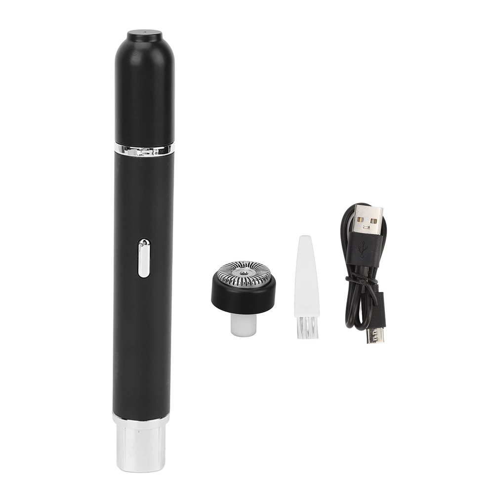 Vomeko Nose Hair Trimmer,Ear and Nose Hair Trimmer Clipper, No Pull,USB Mini 2 in 1 Portable Low Noise High Speed Ear Hair Trimming Machine (Black)