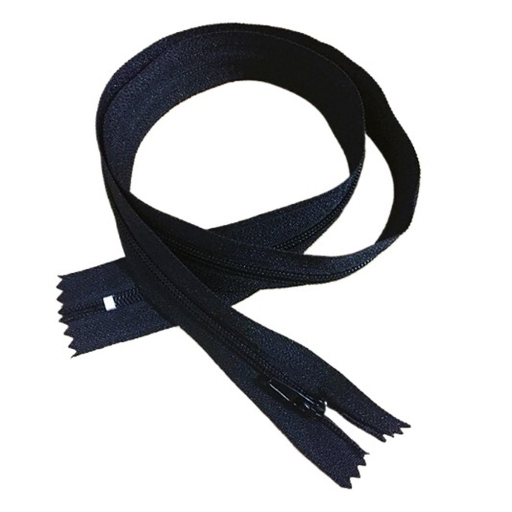 10 Pcs Black #3 60cm (24 Inch) Nylon Coil Zippers