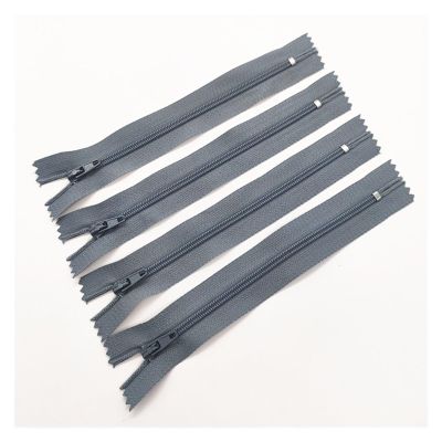 20Pcs 3# 7.5-60CM (3-24 Inches) Closed Nylon Coil Zipper Sewing(Grey,7.5cm)