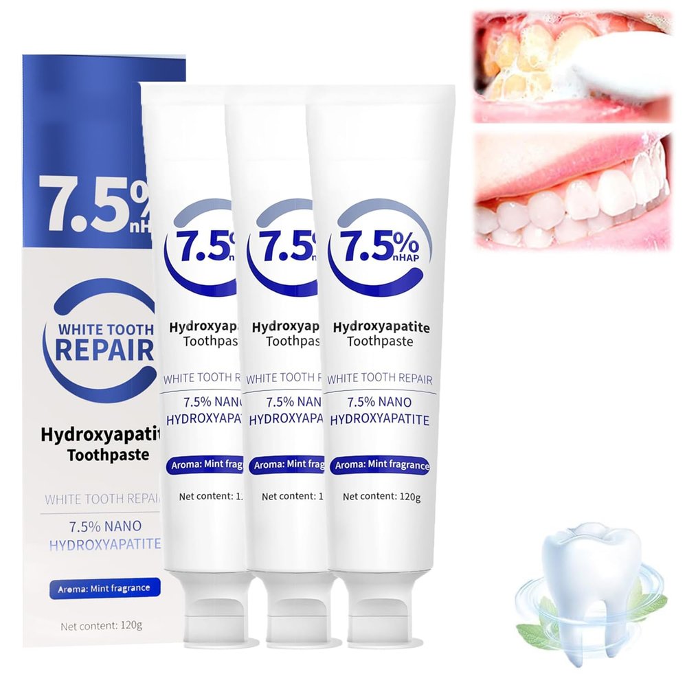 Hydroxyapatite Toothpaste,Whitening Toothpaste,Deep Cleaning Oral Care Toothpastes,Enamel Protection & Whitening for Sensitive Teeth (3)