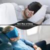 Double Layer Silk Sleeping Mask Large Eye Coverage Sleep Mask Soft Eye Patch Blackout Blindfold Shading Eye Cover Travel Relax(Apricot) view 4