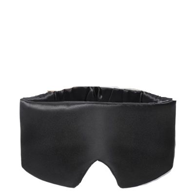 Mulberry Silk Sleeping Mask Eyepatch Blocking Light Eyemask Eyeshade Soft Padded Travel Sleeping Aid for Sleep Patch(Black)