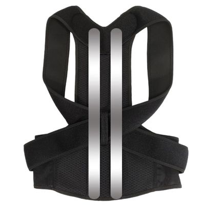 ZHCHAO Alloy Bar Posture Corrector Shoulder Back Brace Clavicle Support Slouching Hunching Adjustable Trainer Waist(XXL code)