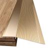 10cm Wide Door Entry Ramp for Uneven Vinyl Floor Carpet/Tile Thresholds Smooth Transition Strip for Home Office School Shop Gold Length: 90cm/35in view 1