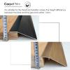 10cm Wide Door Entry Ramp for Uneven Vinyl Floor Silver 35 inch Length Transition Strip for Carpet/Tile Thresholds Ideal for Home Office School Shop view 4