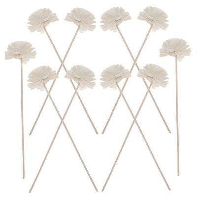 Cabilock Rattan Reed Diffuser Sticks 4.5cm Length Beige 10pcs with Artistic Design to Enhance Aroma Density for Essential Oil Diffusers for Car and Small Vase Decorations
