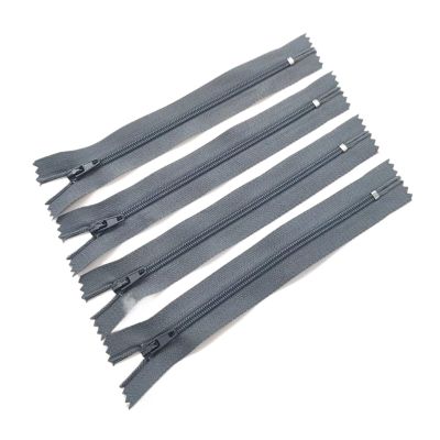 10Pcs 3# 7.5Cm-60Cm (3-24 Inches) Closed Nylon Coil Zipper(Grey,35cm)