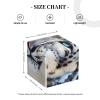 Blue Eyed Snow Leopard Printed Leather Tissue Box Cover Square Cute Tissue Box Holder Decorative Organizer for Bathroom Bedroom Office Car view 4