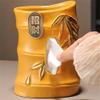 DFHS46JK Tissue Box Cover Chinese Style Tissue Box Holder Tissue Box Cover Coffee Table Desktop ceramics Facial Tissue Dispenser for Home Living Room Bedroom Office Decoration In Living Room(Yellow) view 4