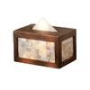 DFHS46JK Tissue Box Cover Retro Household Office Rectangular Tissue Paper Holder Box Cover Case Napkin Holder Chinese Style Tissue Box Dispenser for Countertops In Living Room(Multi-colored) view 1
