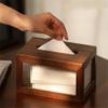 DFHS46JK Tissue Box Cover Retro Household Office Rectangular Tissue Paper Holder Box Cover Case Napkin Holder Chinese Style Tissue Box Dispenser for Countertops In Living Room(Multi-colored) view 4