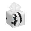 Eyelash Pattern Printed Leather Tissue Box Cover Square Cute Tissue Box Holder Decorative Organizer for Bathroom Bedroom Office Car view 1