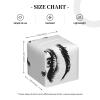 Eyelash Pattern Printed Leather Tissue Box Cover Square Cute Tissue Box Holder Decorative Organizer for Bathroom Bedroom Office Car view 4
