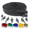10 Meters Long Zipper 20 Auto Locking Sliders Invisible Nylon 3# Zipper Used for Clothing Handbags(Rose red) view 2