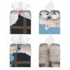 Cute Alpacas Printed Leather Tissue Box Cover Square Cute Tissue Box Holder Decorative Organizer for Bathroom Bedroom Office Car view 2