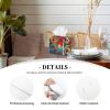 Abstract Floral Printed Leather Tissue Box Cover Square Cute Tissue Box Holder Decorative Organizer for Bathroom Bedroom Office Car view 3