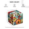 Abstract Floral Printed Leather Tissue Box Cover Square Cute Tissue Box Holder Decorative Organizer for Bathroom Bedroom Office Car view 4
