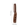 Beaupretty Wooden Mustache Comb Portable Folding Wide Tooth Beard Comb for Men Pu Case Curly Hair for Travel Styling view 2