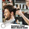 Pocket Beard Comb - Beard Comb | Metal Beard Comb | Beard Mustache Comb | Travel Comb For Hair Beard Mustache | Metal Beard Comb Beard Mustache Comb | Dresser Hair Comb For Everyday Grooming view 3