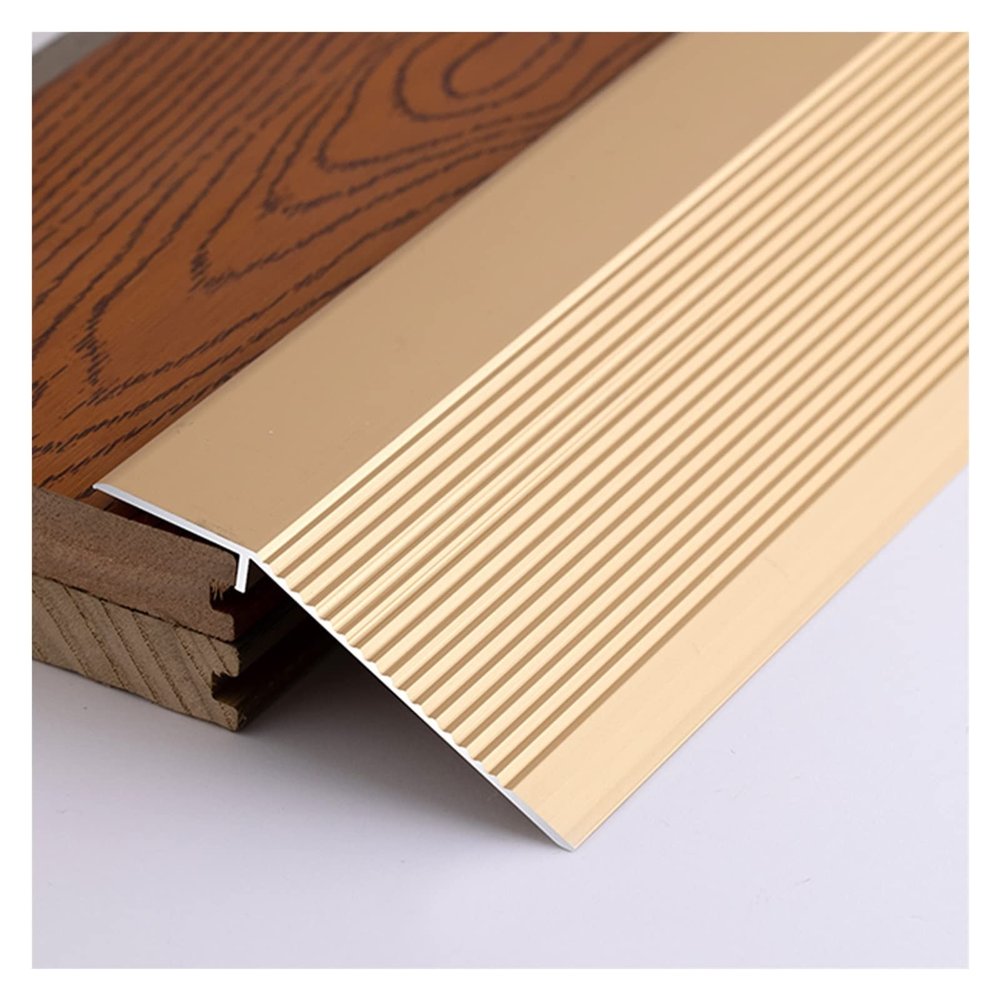 10cm Extra Wide Floor Transition Strip- Heavy Duty Metal Threshold Ramp for Wood to Tile/Laminate, Carpet Edge Trim for Large Drop High - Floor Tiles
