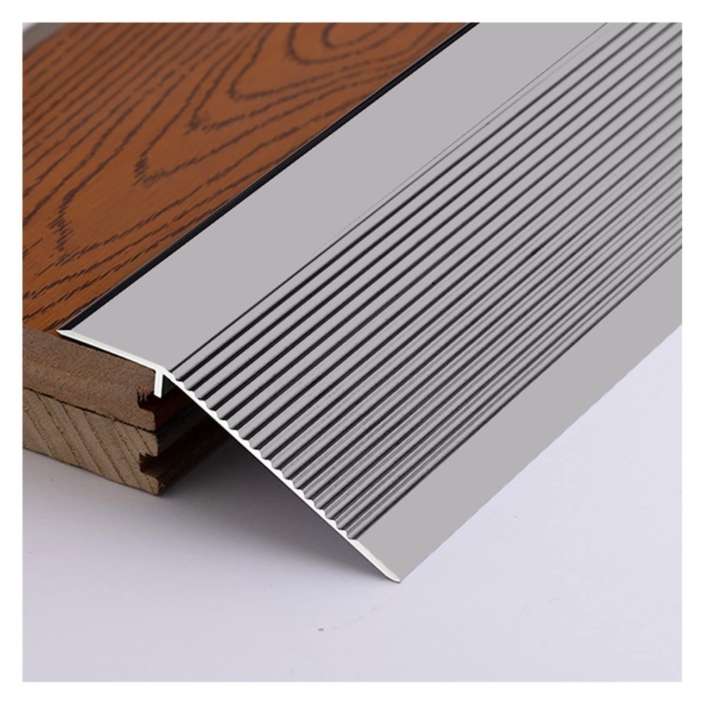 10cm Extra Wide Floor Transition Strip- Heavy Duty Metal Threshold Ramp for Wood to Tile/Laminate, Carpet Edge Trim for Large Drop High - Floor Tiles