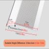 10cm Extra Wide Floor Transition Strip- Heavy Duty Metal Threshold Ramp for Wood to Tile/Laminate, Carpet Edge Trim for Large Drop High - Floor Tiles view 2