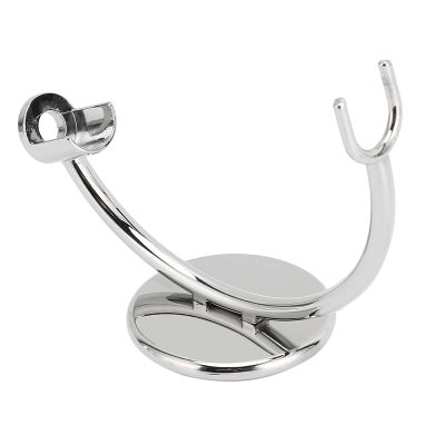 Safety Stand, Stainless Steel Shaver Stand Shaving Brush Stand, High Stability Shaving Brush Holder with Modern Design Single Head for Bathroom and Vanity Use
