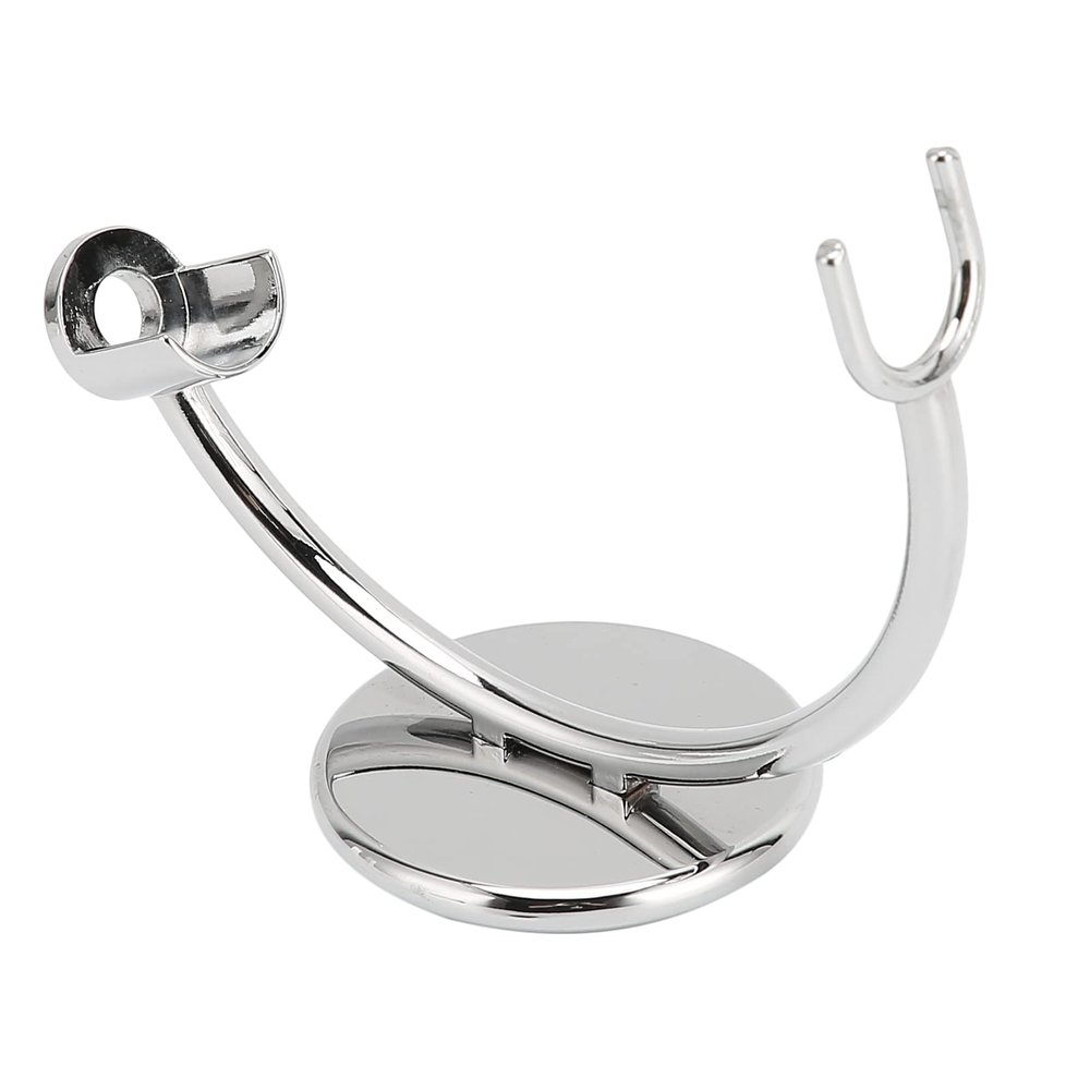 Safety Stand, Stainless Steel Shaver Stand Shaving Brush Stand, High Stability Shaving Brush Holder with Modern Design Single Head for Bathroom and Vanity Use