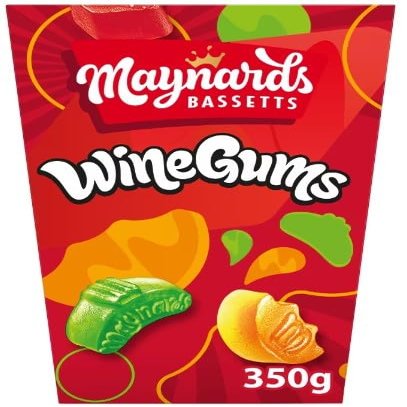 1 x Wine Gums Sweets Carton 350G "A symphony of flavors" Tasty And Twisty Gift Hamper For Birthday,Christmas,Easter,New Year