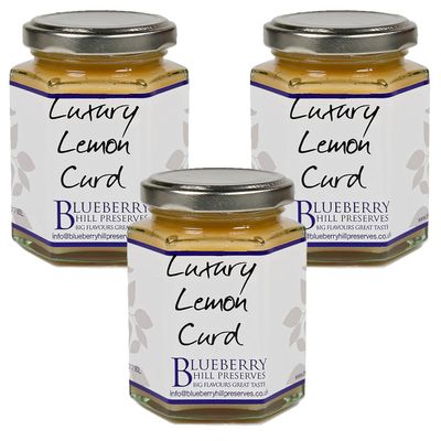 Blueberry Hill Preserves - Luxury Lemon Curd - 200g - Pack of 3