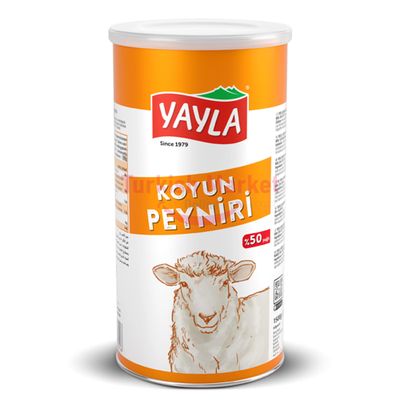 Yayla's Breakfast Premium Delight 50% Fat Turkish Style Sheep White Cheese Yal Trk usul Koyun Beyaz Peynir N800 G by TOM