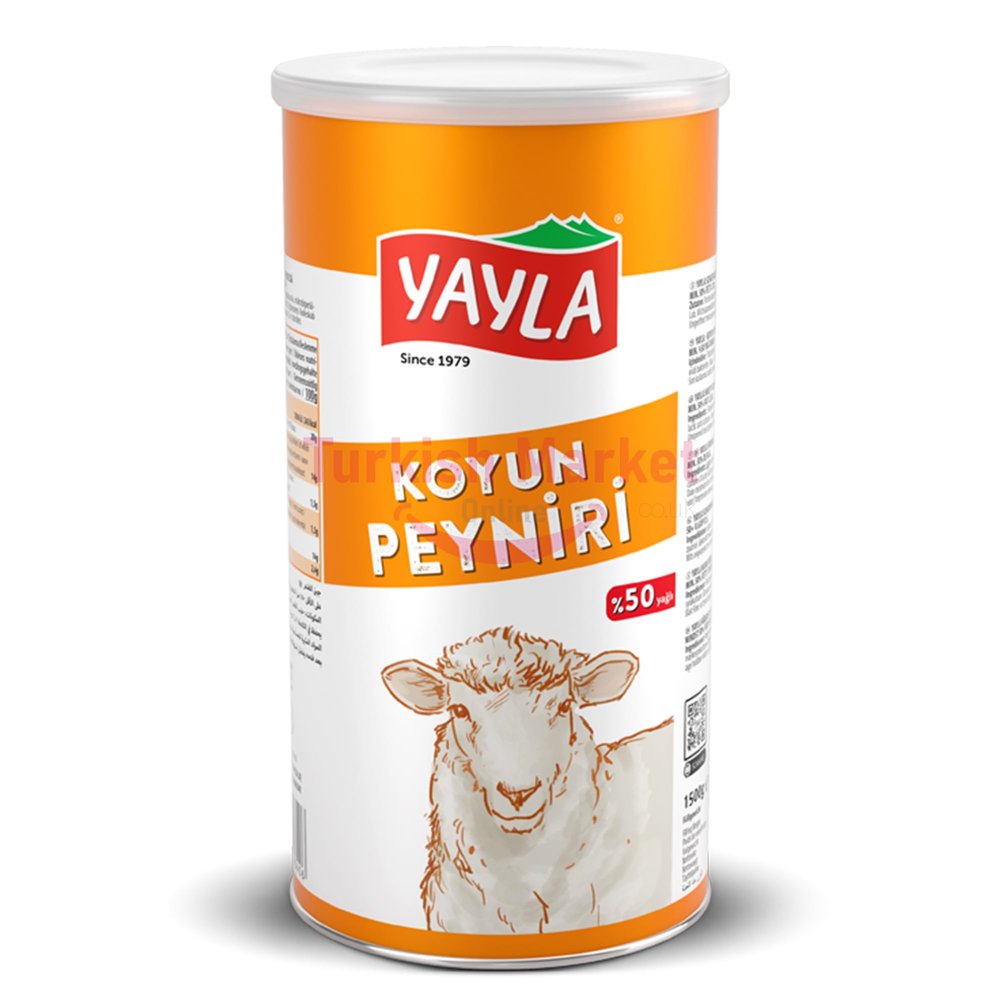 Yayla's Breakfast Premium Delight 50% Fat Turkish Style Sheep White Cheese Yal Trk usul Koyun Beyaz Peynir N800 G by TOM