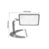 KOMBIUDA Led Magnifier with 48 Led Lights Handheld and Desktop Reading Magnifying Glass for Books and Documents Portable Gray Frame for Students and Teachers view 2