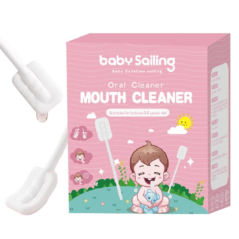 Baby Oral Cleaner - Skim Gauze Gum Cleaner Stick, 30PCS Skim Gauze Tongue Cleaner | Comfortable Portable Toothbrush, Effective Baby Tongue and Teeth Care, Oral Cleaning Tool for Babies, Kids