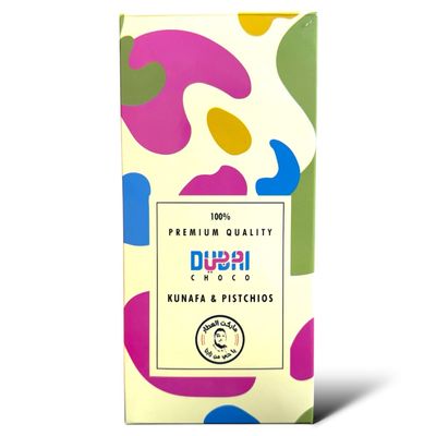 Dubai Pistachio Kunafa Chocolate Bar  Authentic Middle Eastern Chocolate with Crispy Kunafa & Pistachio Cream  Viral Dubai Treat (175g)