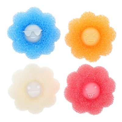 BUGUUYO 4pcs Laundry Lint Remover Balls for Pet Hair Anti Entanglement Washing Machine Hair Catcher Reusable Pu Sponge for Clothes for Home Washing Machines Cleaning