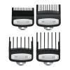 4 Pcs Clipper Guards for Wahl,Hair Clipper Guide Combs with Metal Clip,Replacement Hair Clippers Trimmers,Clipper Cutting Guards Attachments,Professional Cordless Hair Clipper Guards(Black) view 1
