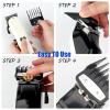4 Pcs Clipper Guards for Wahl,Hair Clipper Guide Combs with Metal Clip,Replacement Hair Clippers Trimmers,Clipper Cutting Guards Attachments,Professional Cordless Hair Clipper Guards(Black) view 3
