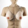 KRLZKID Fake Boobs with Adjustable Strap Silicone Breast Mastectomy Prosthesis Crossdresser Transgender Cosplay,White-L view 1
