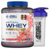 Applied Nutrition Critical Whey Protein Powder 2kg + Plastic Shaker - High Protein Powder, Muscle Building Supplement with BCAAs & Glutamine (2kg - 61 Servings) (Strawberry Milkshake) view 1