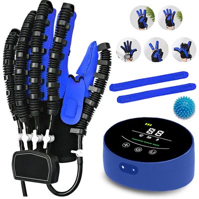 Portable Hand Function Rehabilitation Robot Gloves, Robot Hand Training Equipment for Stroke Hemiplegic, Physiotherapy Tools for Finger Reovery Workout B Left S