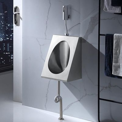 ZJGFCB Wall-Mounted Stainless Steel Men's Urinal, Automatic Integrated Induction Bathroom Toilet Urinal, Used In Bars, Hotels, Schools Public Toilet Urinal,Wall Drainage And Flo(Color:D)