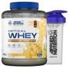 Applied Nutrition Critical Whey Protein Powder 2kg + Plastic Shaker - High Protein Powder, Muscle Building Supplement with BCAAs & Glutamine (2kg - 61 Servings) (Banana Milkshake) view 1