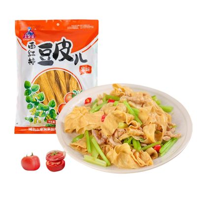 Tofu Skin Hot Pot Bean Curd Skin Chinese Snack Tofu Soft Tofu Soft Tofu Dry Fried Soy Tofu Skin Vegetarian Tofu Skin (Tomato + tofu Skin 260g)